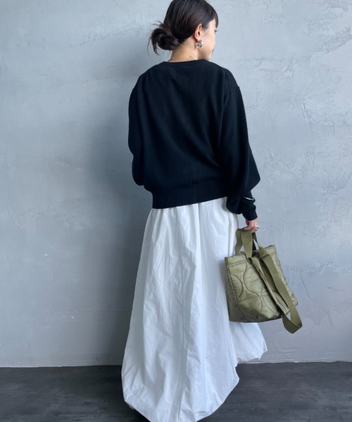 DANTON（ダントン）の「【WEB先行予約】[DANTON/ダントン] クルーネックニットカーディガン（カーディガン/ボレロ・レディース・グレイッシュベージュ/オートミール/ライトグレー/レッド/ブラック/ブラウン・36/34）」の9枚目の写真