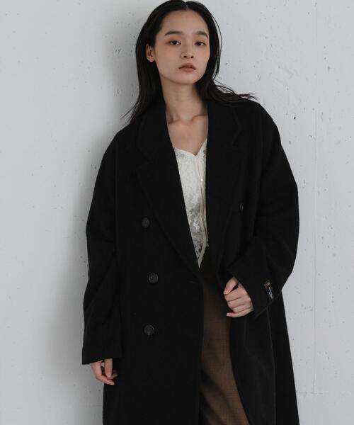 SENSE OF PLACE by URBAN RESEARCH(センスオブプレイスバイアーバンリサーチ)の「尾州ウールロングテーラードコート(チェスターコート・レディース・ブラウン/グレー/ブラック・MEDIUM/SMALL)」の2枚目の写真
