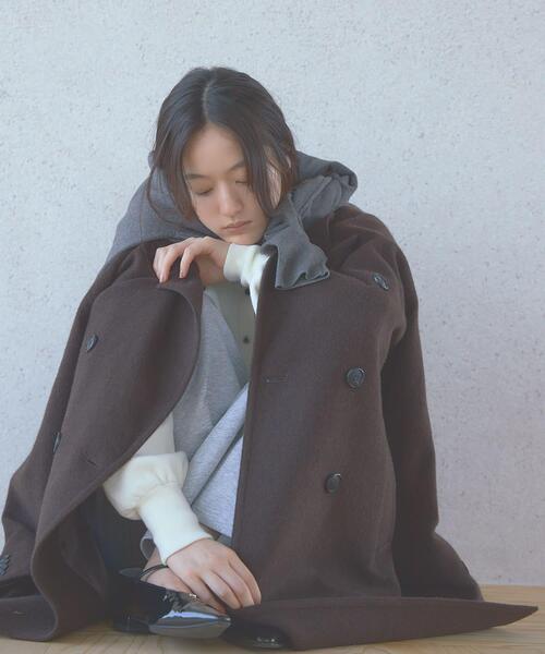 SENSE OF PLACE by URBAN RESEARCH(センスオブプレイスバイアーバンリサーチ)の「尾州ウールロングテーラードコート(チェスターコート・レディース・ブラウン/グレー/ブラック・MEDIUM/SMALL)」の18枚目の写真