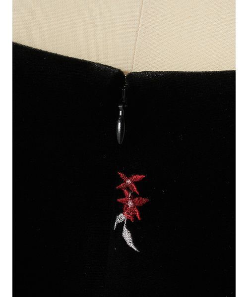 SNIDEL(スナイデル)の「エンブロイダリーベロアドレス(ドレス・レディース・ブラウン/ブラック/ミント・0/1)」の12枚目の写真
