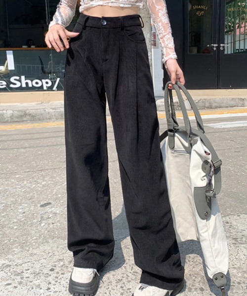 SHEPP(シープ)の「【26年秋冬新作】ハイウエスト コーデュロイ タック ワイドパンツ(その他パンツ・レディース・ベージュ/ブラック/ブラウン・M/L)」の17枚目の写真