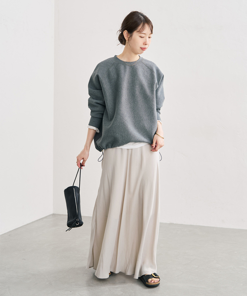 Spick & Span（スピックアンドスパン）の「フィブリルキュプラフレアスカート（スカート・レディース・ベージュ/ブラック系その他・36/38）」の4枚目の写真
