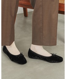 ベルベット バレエシューズ