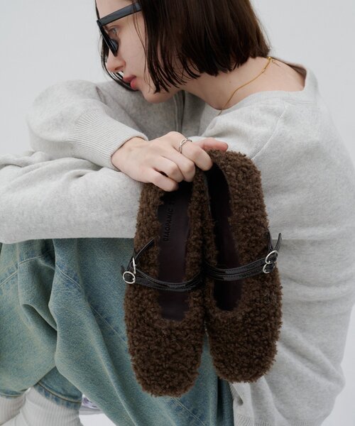 CIAOPANIC TYPY（チャオパニックティピー）の「かかと柔らかボアベルトメリージェーン（その他シューズ・レディース・ブラック/ブラウン・X-LARGE/LARGE/MEDIUM/SMALL）」の2枚目の写真