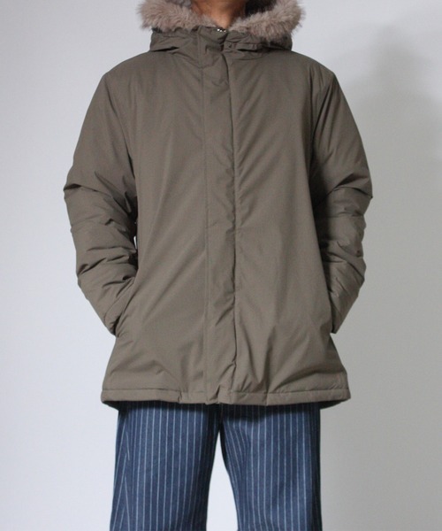 NYLAUS(ナイラス)の「【Nylaus】フードファー 中綿 ハーフコート(その他アウター・メンズ・ブラウン/カーキ/ブラック・L/LL/M)」の9枚目の写真