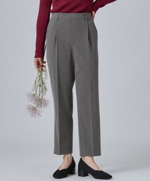 SHOO・LA・RUE | 【S-LL/洗濯機可/程よいストレッチ】センタープレスですっきり タックテーパードパンツ(その他パンツ)