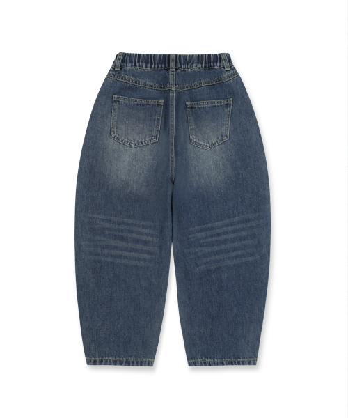 BROWNBREATH KIDS(ブラウンブレスキッズ)の「KIDS TAG CURVED DENIM PANTS - BLUE(デニムパンツ・レディース・その他・110/120/130/140/150)」の3枚目の写真