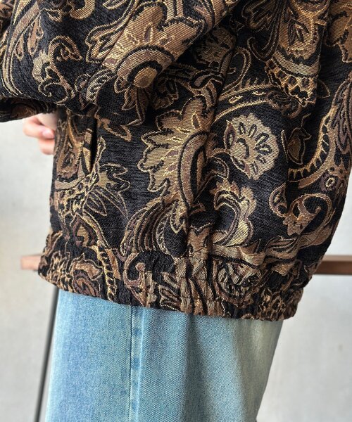 CPCM(シーピーシーエム)の「ぺイズリー柄ゴブランジップジャケット(ブルゾン・メンズ・アイボリー/ブラック・LARGE/MEDIUM)」の18枚目の写真