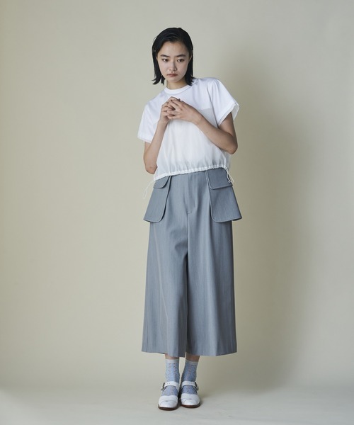 mintdesigns（ミントデザインズ）の「Utility Pocket Midi Pants（その他パンツ・レディース・グレー/ネイビー・ONESIZE）」の6枚目の写真