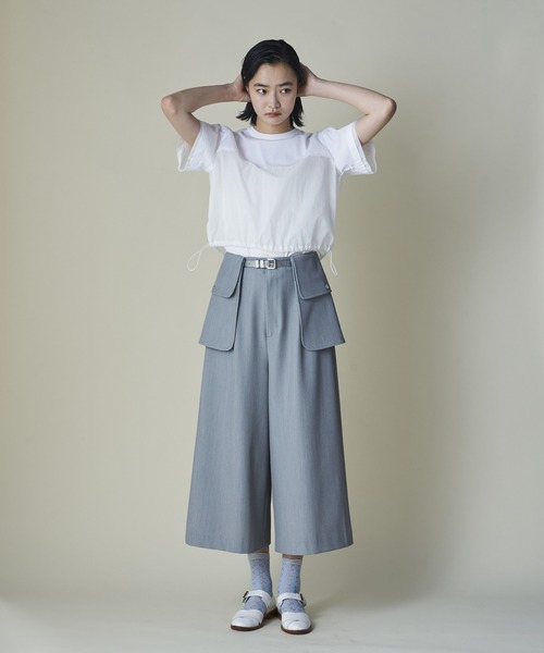 mintdesigns（ミントデザインズ）の「Utility Pocket Midi Pants（その他パンツ・レディース・グレー/ネイビー・ONESIZE）」の9枚目の写真