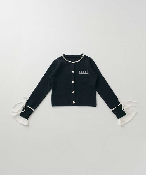 Belle Charme(ベルシャルム)の「【Belle Charme】Bijou Collar Layered Cardigan(カーディガン/ボレロ・レディース・ベージュ/ネイビー/ブラック・FREE)」の7枚目の写真