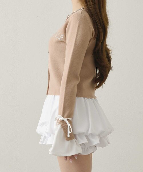 Belle Charme(ベルシャルム)の「【Belle Charme】Bijou Collar Layered Cardigan(カーディガン/ボレロ・レディース・ベージュ/ネイビー/ブラック・FREE)」の15枚目の写真
