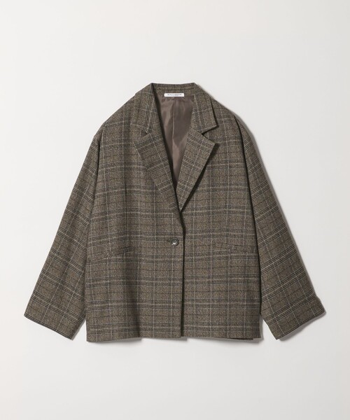 BEAUTY&YOUTH UNITED ARROWS（ビューティーアンドユースユナイテッドアローズ）の「【WEB限定 Wardrobe DAILY MINIMAL】テーラード チェック ジャケット（テーラードジャケット・レディース・ダークブラウン/ダークグレー・L/M/S）」の13枚目の写真