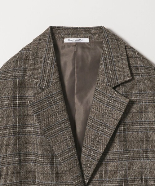 BEAUTY&YOUTH UNITED ARROWS（ビューティーアンドユースユナイテッドアローズ）の「【WEB限定 Wardrobe DAILY MINIMAL】テーラード チェック ジャケット（テーラードジャケット・レディース・ダークブラウン/ダークグレー・L/M/S）」の14枚目の写真