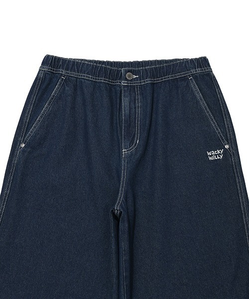 Wacky WiLLy(ワッキーウィリー)の「WIDE EASY DENIM PANTS(デニムパンツ・メンズ・ブラック/インディゴブルー・SMALL/MEDIUM/LARGE/X-LARGE)」の12枚目の写真