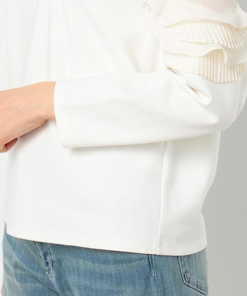 Another Edition（アナザーエディション）の「シフォンフリルスリーブトップス/AEBFC  シフォン FRILL  SL T◆（Tシャツ/カットソー・レディース・オフホワイト・FREE）」の8枚目の写真