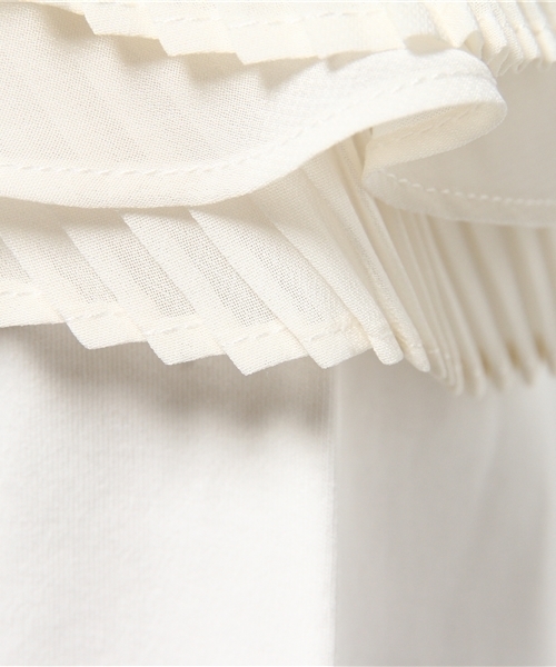 Another Edition（アナザーエディション）の「シフォンフリルスリーブトップス/AEBFC  シフォン FRILL  SL T◆（Tシャツ/カットソー・レディース・オフホワイト・FREE）」の5枚目の写真