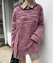Ameri（アメリ）の「VARIEGATED SHEER KNIT TOP（Tシャツ/カットソー）」