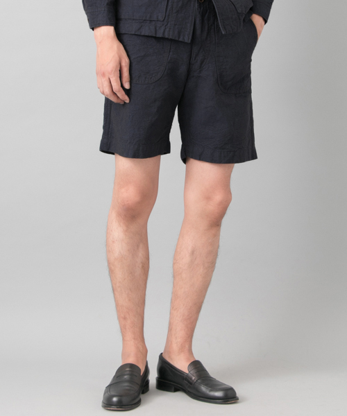 FREEMANS SPORTING CLUB(フリーマンズ スポーティング クラブ)の「FSC JP C/L CANVAS CAMP SHORTS(その他パンツ・メンズ・ネイビー/ベージュ・3/2)」の2枚目の写真