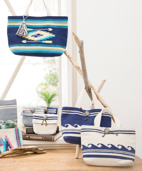 Kahiko（カヒコ）の「【kahiko】ウェーブボーダートートバッグ（トートバッグ・レディース・ネイビー/ホワイト/グレー/ブラック・FREE）」の6枚目の写真