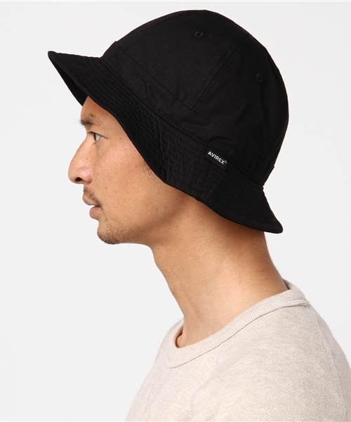 AVIREX（アヴィレックス）の「avirex/アヴィレックス/ RIP STOP METRO HAT/ リップストップ メトロ ハット（ハット・メンズ・ブラック/カーキ・FREE）」の3枚目の写真