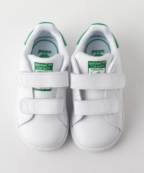 adidas（アディダス）の「WEB限定【adidas(アディダス)】スタンスミス CFI 12cm-13cm（スニーカー・キッズ・ホワイト/ケリー・13cm/12cm）」の3枚目の写真