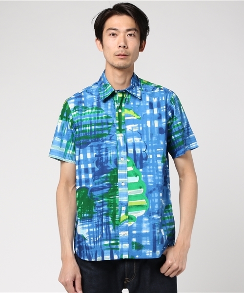 TSUMORI CHISATO ツモリチサト 総柄 シワ加工 シャツ 七分袖 tsumori 
