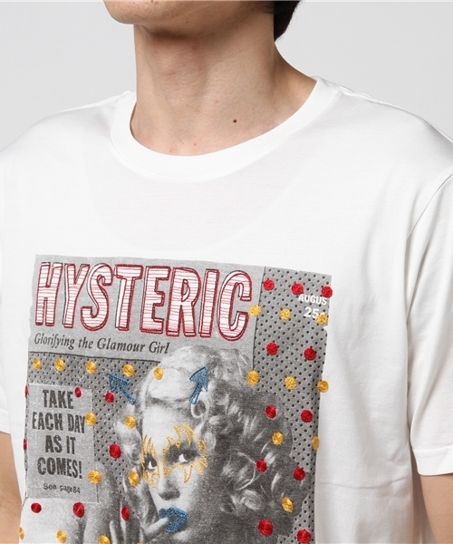 HYSTERIC GLAMOUR（ヒステリックグラマー）の「COVERGIRL プリント Tシャツ（Tシャツ/カットソー・メンズ・ホワイト/パープル/ブラック・SMALL/MEDIUM/LARGE/X-LARGE）」の8枚目の写真