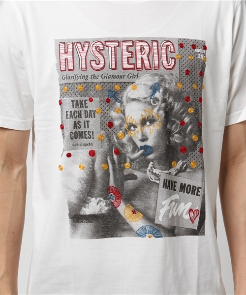 HYSTERIC GLAMOUR（ヒステリックグラマー）の「COVERGIRL プリント Tシャツ（Tシャツ/カットソー・メンズ・ホワイト/パープル/ブラック・SMALL/MEDIUM/LARGE/X-LARGE）」の6枚目の写真