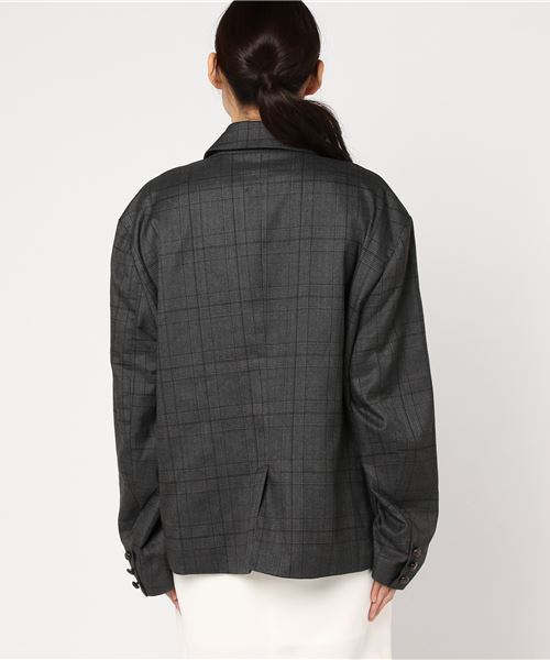 WEGO（ウィゴー）の「DISPARK/チェックテーラードジャケット（テーラードジャケット・レディース・ブラウン/ブラック・FREE）」の13枚目の写真