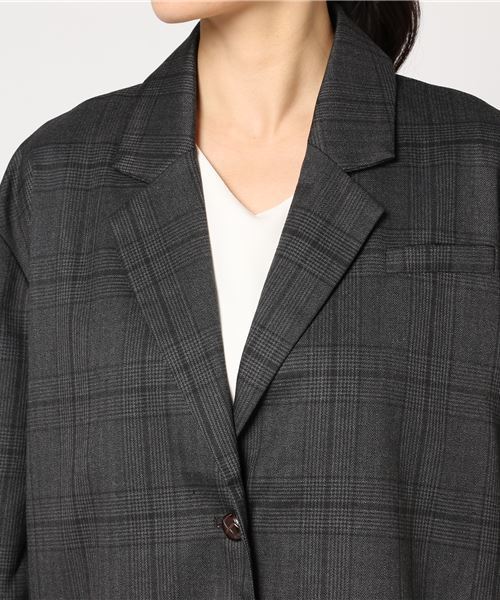 WEGO（ウィゴー）の「DISPARK/チェックテーラードジャケット（テーラードジャケット・レディース・ブラウン/ブラック・FREE）」の14枚目の写真