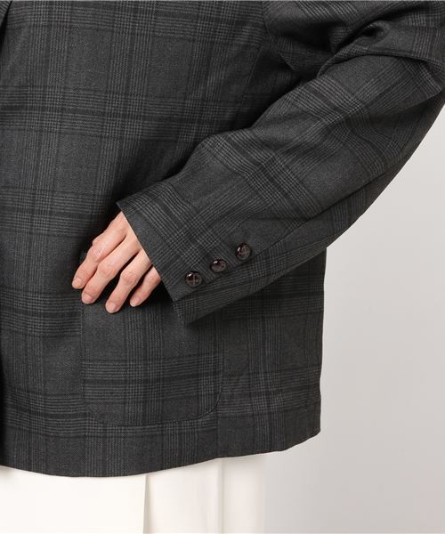 WEGO（ウィゴー）の「DISPARK/チェックテーラードジャケット（テーラードジャケット・レディース・ブラウン/ブラック・FREE）」の15枚目の写真