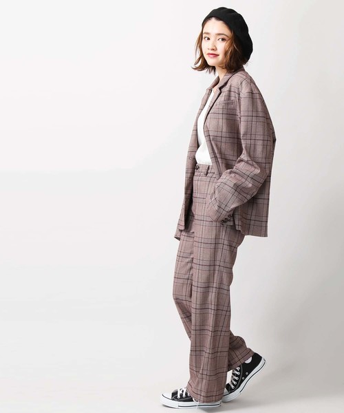 WEGO（ウィゴー）の「DISPARK/チェックテーラードジャケット（テーラードジャケット・レディース・ブラウン/ブラック・FREE）」の20枚目の写真