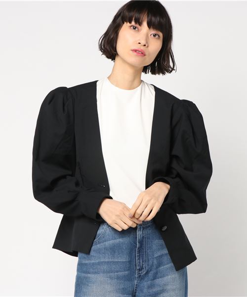 SLY(スライ)の「VOLUME SLEEVE ASYMMETRY JK(その他アウター・レディース・グレー/ブラック/ベージュ・1/2)」の14枚目の写真