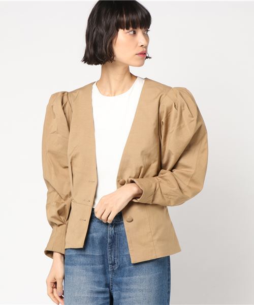 SLY(スライ)の「VOLUME SLEEVE ASYMMETRY JK(その他アウター・レディース・グレー/ブラック/ベージュ・1/2)」の12枚目の写真