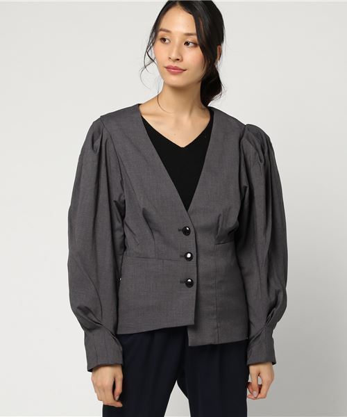SLY(スライ)の「VOLUME SLEEVE ASYMMETRY JK(その他アウター・レディース・グレー/ブラック/ベージュ・1/2)」の13枚目の写真