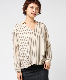 RIVE DROITE | フロントタックストライプシャツ(シャツ/ブラウス)