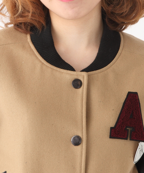 Chico（チコ）の「スタジャン（スタジャン・レディース・キャメル/ワインレッド/ブラック/ピンクベージュ・FREE）」の11枚目の写真