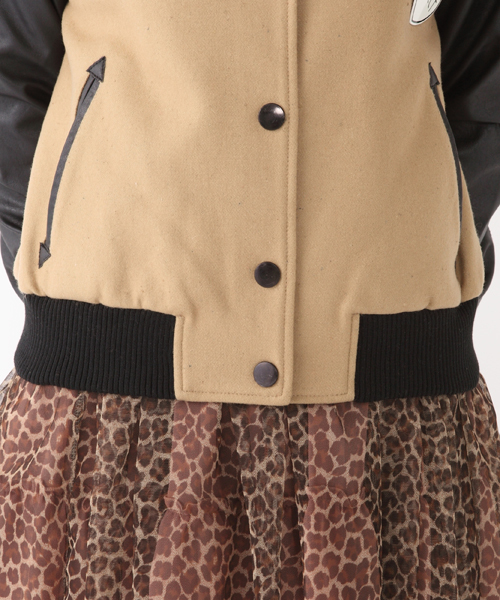 Chico（チコ）の「スタジャン（スタジャン・レディース・キャメル/ワインレッド/ブラック/ピンクベージュ・FREE）」の7枚目の写真