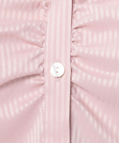 NARACAMICIE（ナラカミーチェ）の「ペンシルサテンストライプ長袖シャツ（シャツ/ブラウス・レディース・ホワイト/ピンク・LARGE/MEDIUM/SMALL）」の11枚目の写真