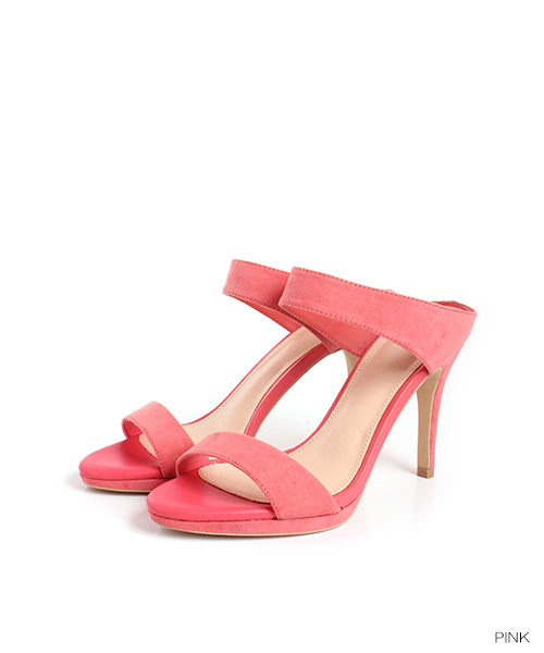 RANDA（ランダ）の「ハイヒールミュールサンダル（サンダル・レディース・ピンク/ホワイト/ブラック・LL/S/L/M）」の4枚目の写真