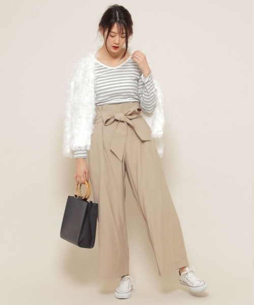 PAGEBOY(ページボーイ)の「バンブーハンドルバック(ハンドバッグ・レディース・ライトベージュ/ネイビー/レッド・FREE)」の17枚目の写真