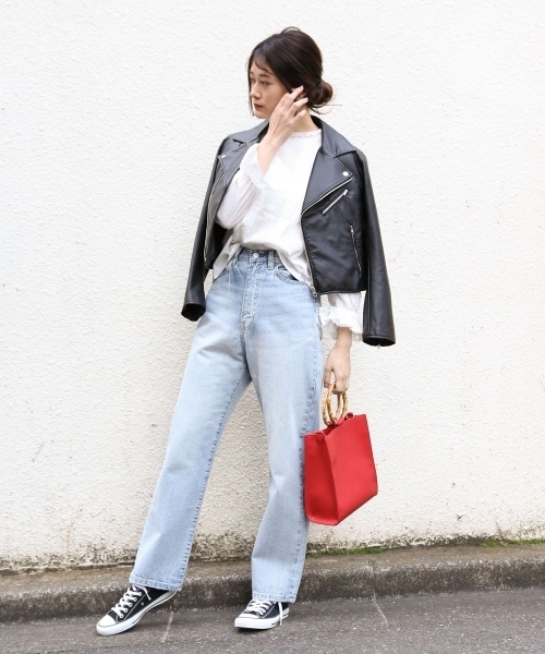 PAGEBOY(ページボーイ)の「バンブーハンドルバック(ハンドバッグ・レディース・ライトベージュ/ネイビー/レッド・FREE)」の10枚目の写真