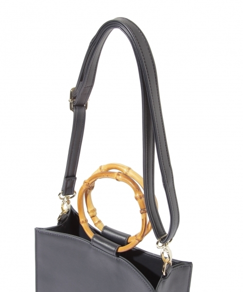 PAGEBOY(ページボーイ)の「バンブーハンドルバック(ハンドバッグ・レディース・ライトベージュ/ネイビー/レッド・FREE)」の6枚目の写真