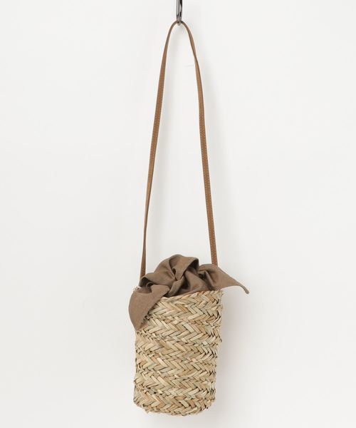 notch.(ノッチ)の「シーグラス エクシレショルダーバッグ(かごバッグ・レディース・ネイビー/キャメル・ONE SIZE)」の2枚目の写真