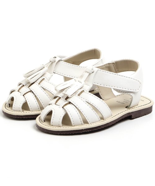 apres les cours（アプレレクール）の「メッシュ編みサンダル（サンダル・キッズ・ブラック/オフホワイト/ブラウン・19/18/17/21/20/14/15 /16）」の2枚目の写真