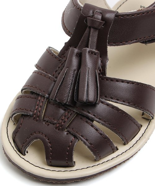 apres les cours（アプレレクール）の「メッシュ編みサンダル（サンダル・キッズ・ブラック/オフホワイト/ブラウン・19/18/17/21/20/14/15 /16）」の8枚目の写真