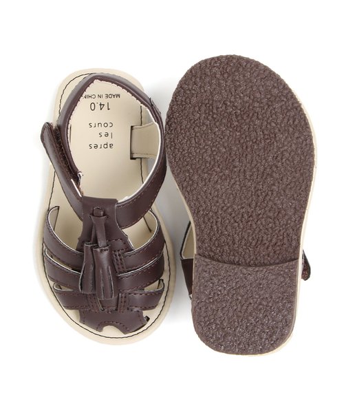 apres les cours（アプレレクール）の「メッシュ編みサンダル（サンダル・キッズ・ブラック/オフホワイト/ブラウン・19/18/17/21/20/14/15 /16）」の12枚目の写真