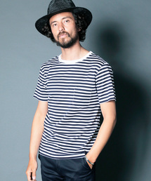Magine | CTN BOADER C/N PKT TEE S/S:コットンボーダー クルーネックポケットTEE(Tシャツ/カットソー)