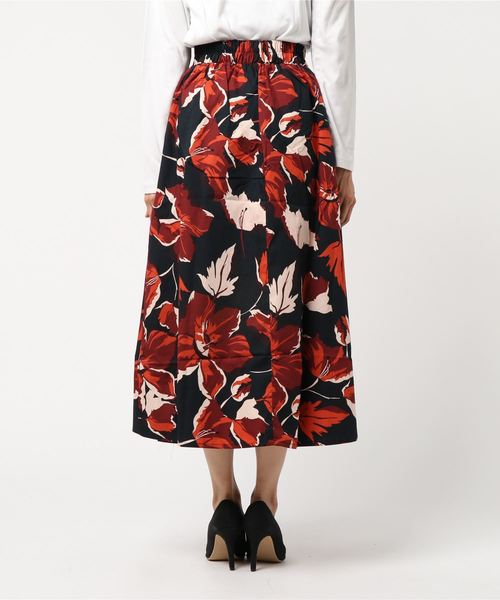 INTERPLANET（インタープラネット）の「リゾートフラワーパンツスカート（スカート・レディース・グリーン/ネイビー・FREE）」の4枚目の写真